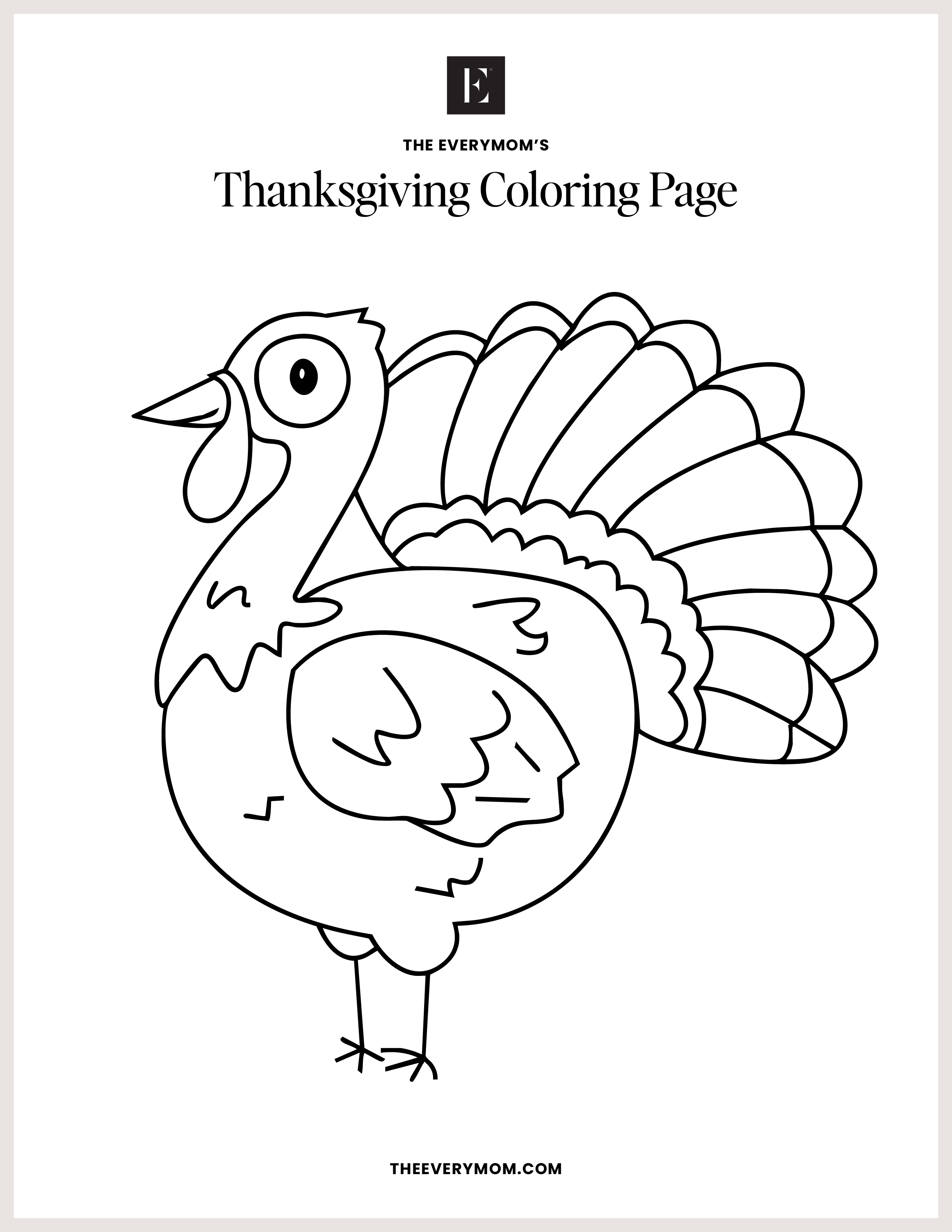 thanksgiving coloring page turkey