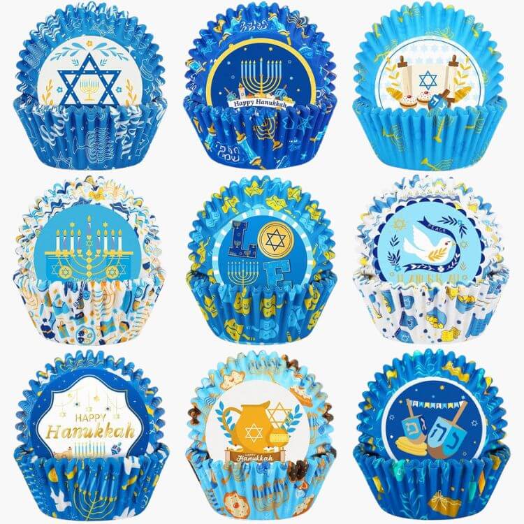 Hanukkah Cupcake Liners