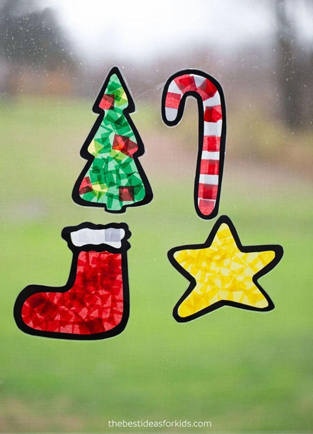 christmas sun catchers christmas crafts