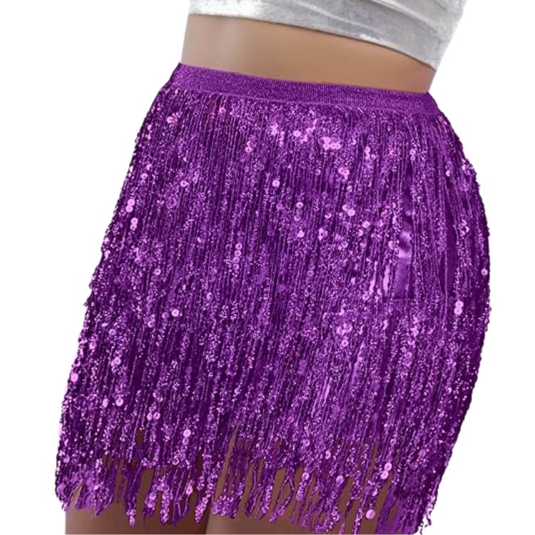 Sequin Fringe Skirt