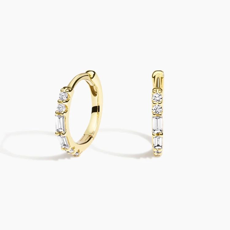 Diamond Hoop Earrings