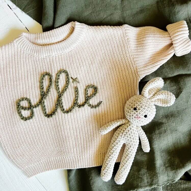 Hand Embroidered Sweater