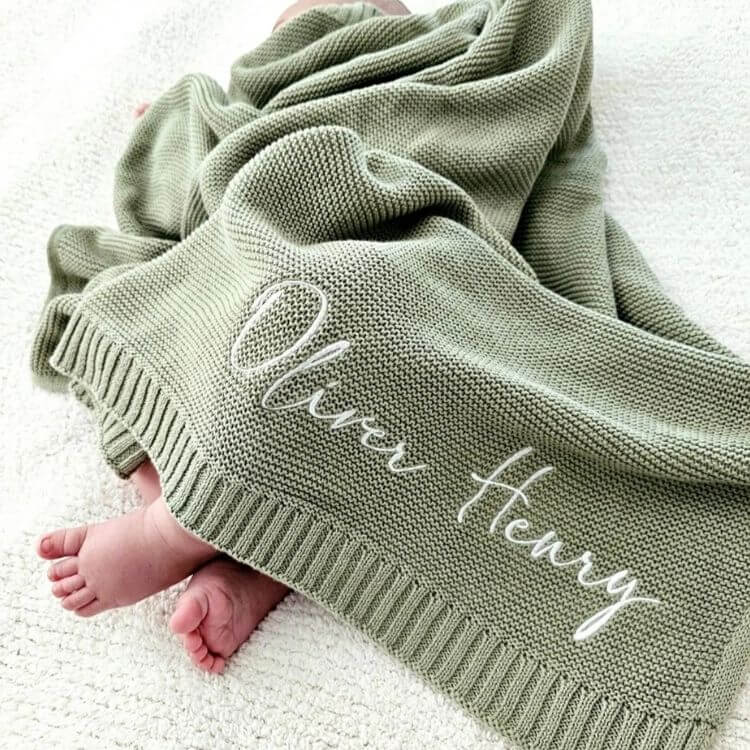 Embroidered Name Blanket