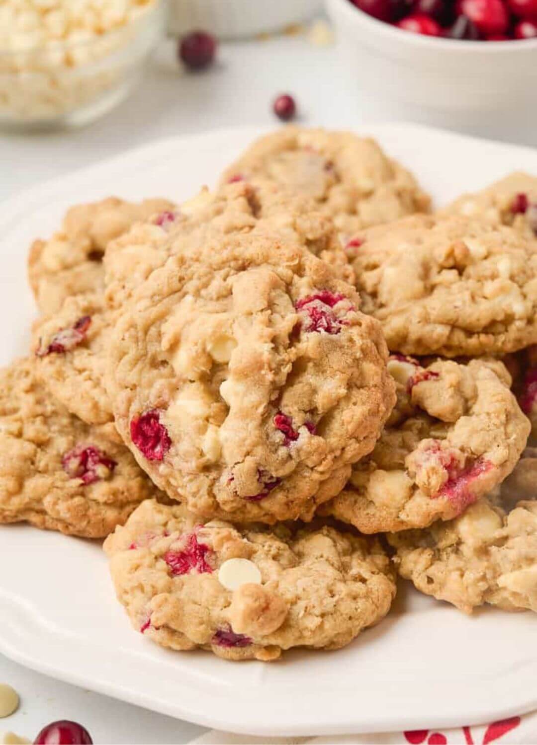 cranberry oatmeal cookies christmas treats