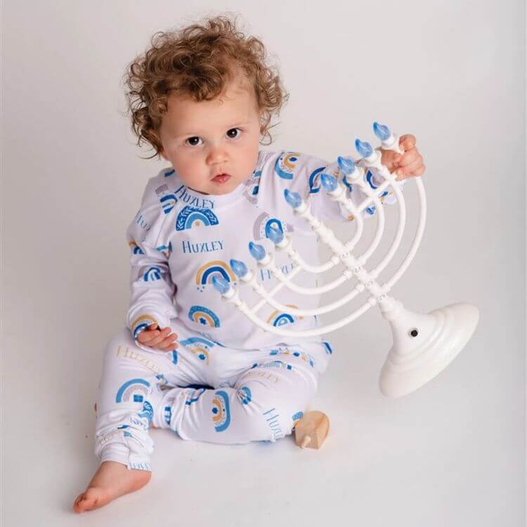 Kids Hanukkah Pajamas With Name