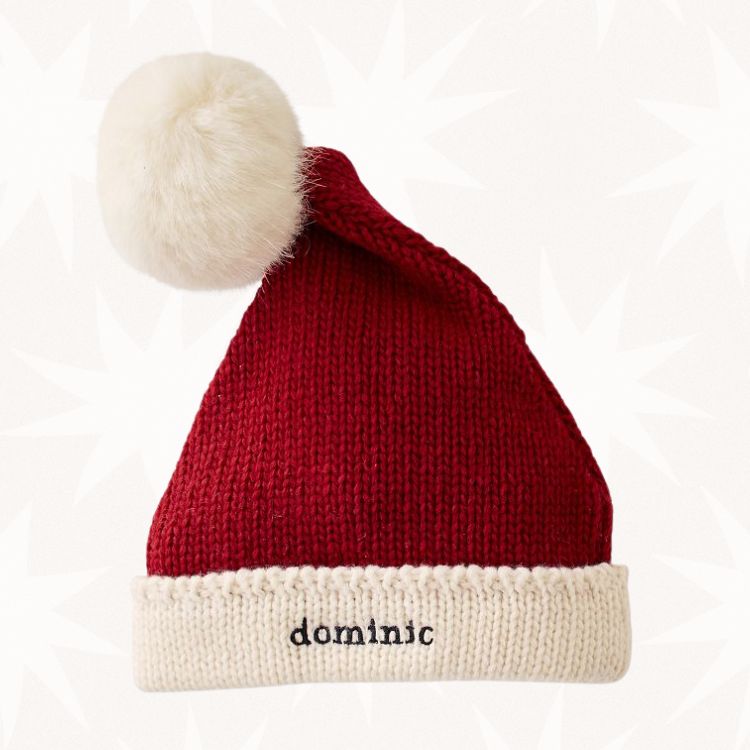 Kids Floppy Knit Santa Hat
