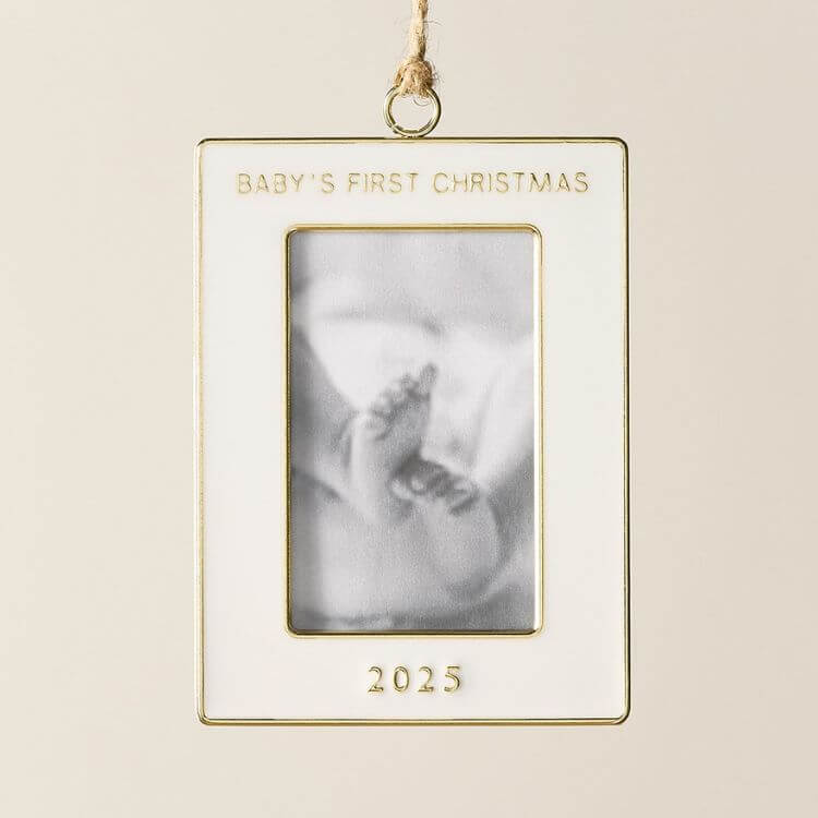 Baby's First Enamel Frame Ornament