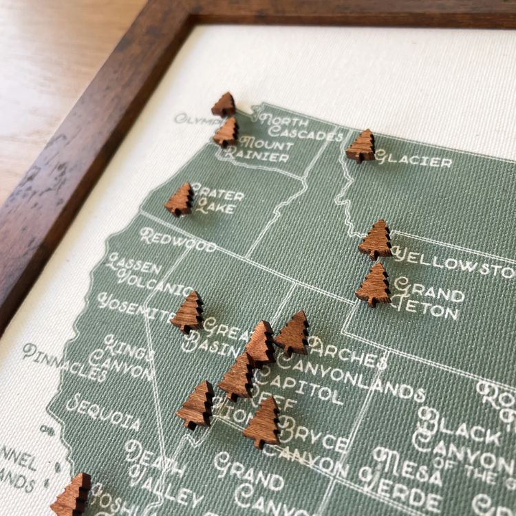 DIY National Park Push Pin Map