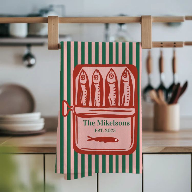 Personalized Sardines Family Retro Towels
