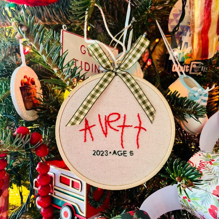 Kids' Handwriting Ornaments	