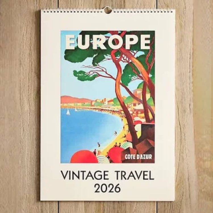 Vintage Travel Wall Calendar