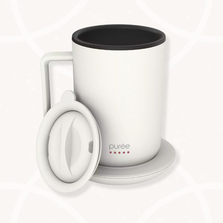 Stainless Steel Mug with Warmer Coaster and Lid	