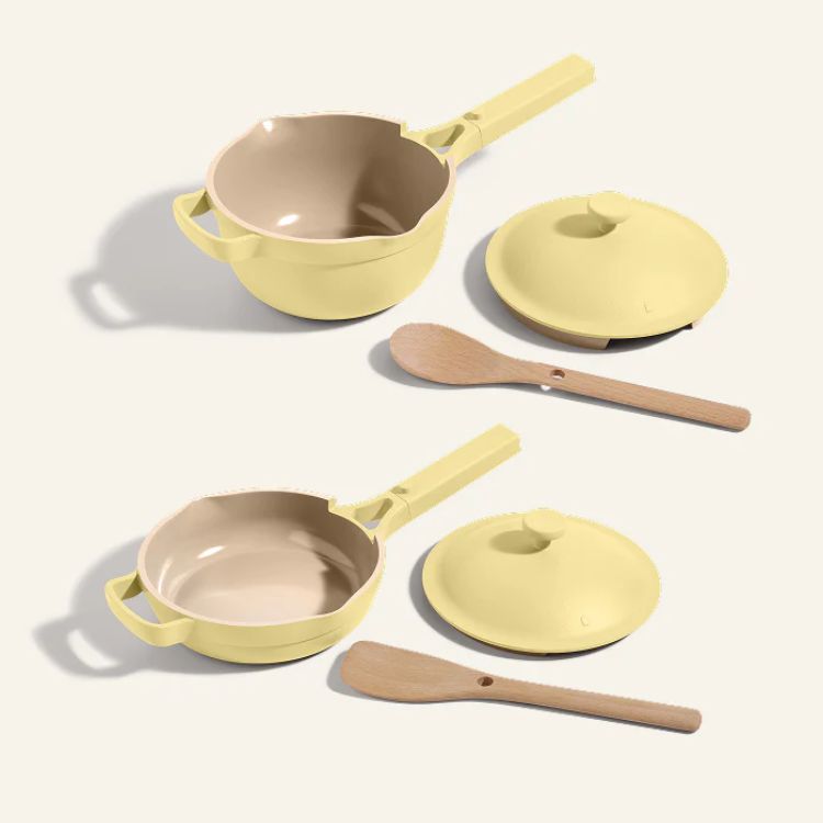 Mini Cookware Duo in Butter Yellow	