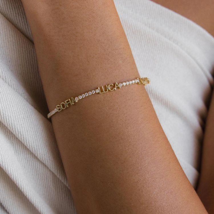 Multiple Name Tennis Bracelet	