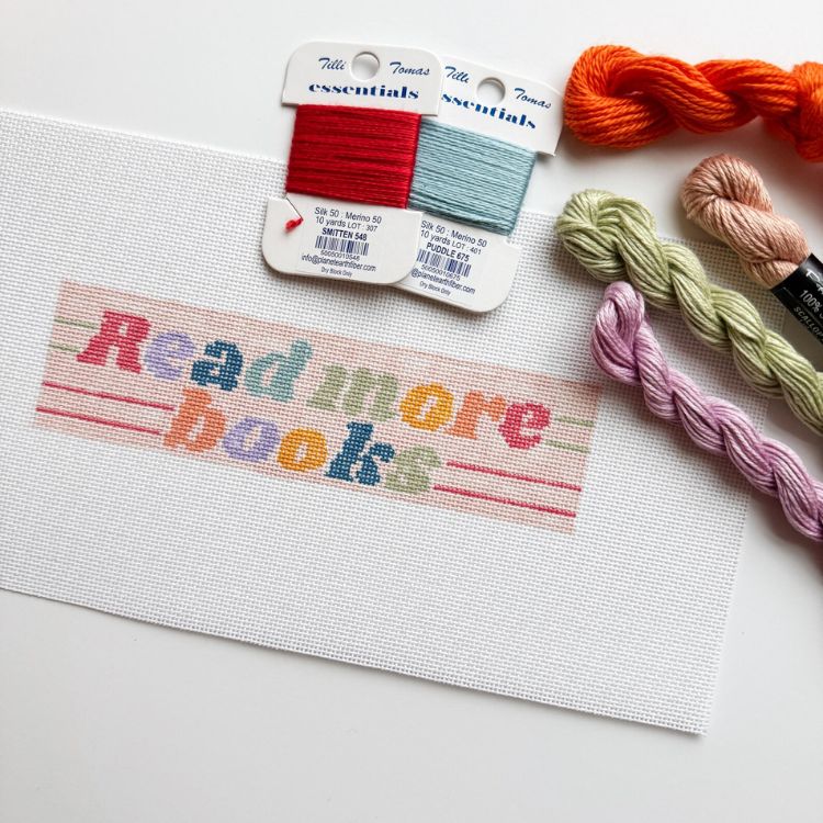 Hand Painted Needlepoint Bookmark Canvas 	