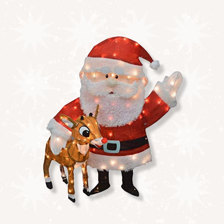Light Up Santa and Rudolph