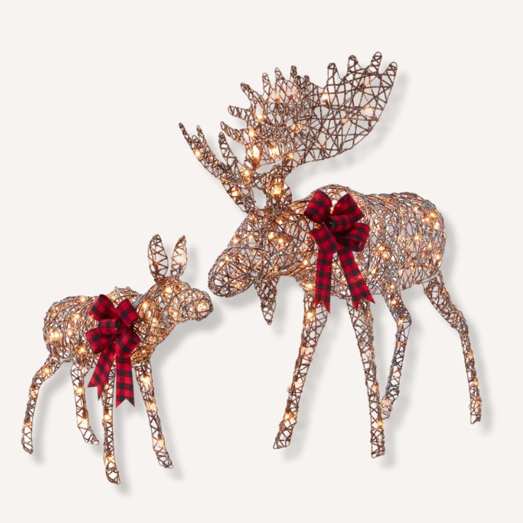 Lighted Moose Set