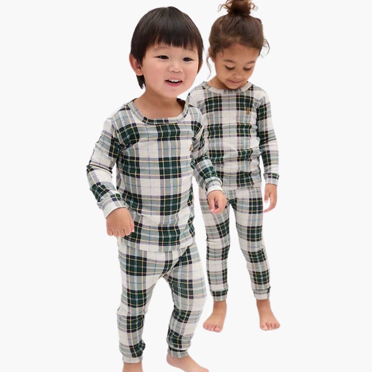 Kids & Baby Organic Brushed Cotton Holiday PJ Set