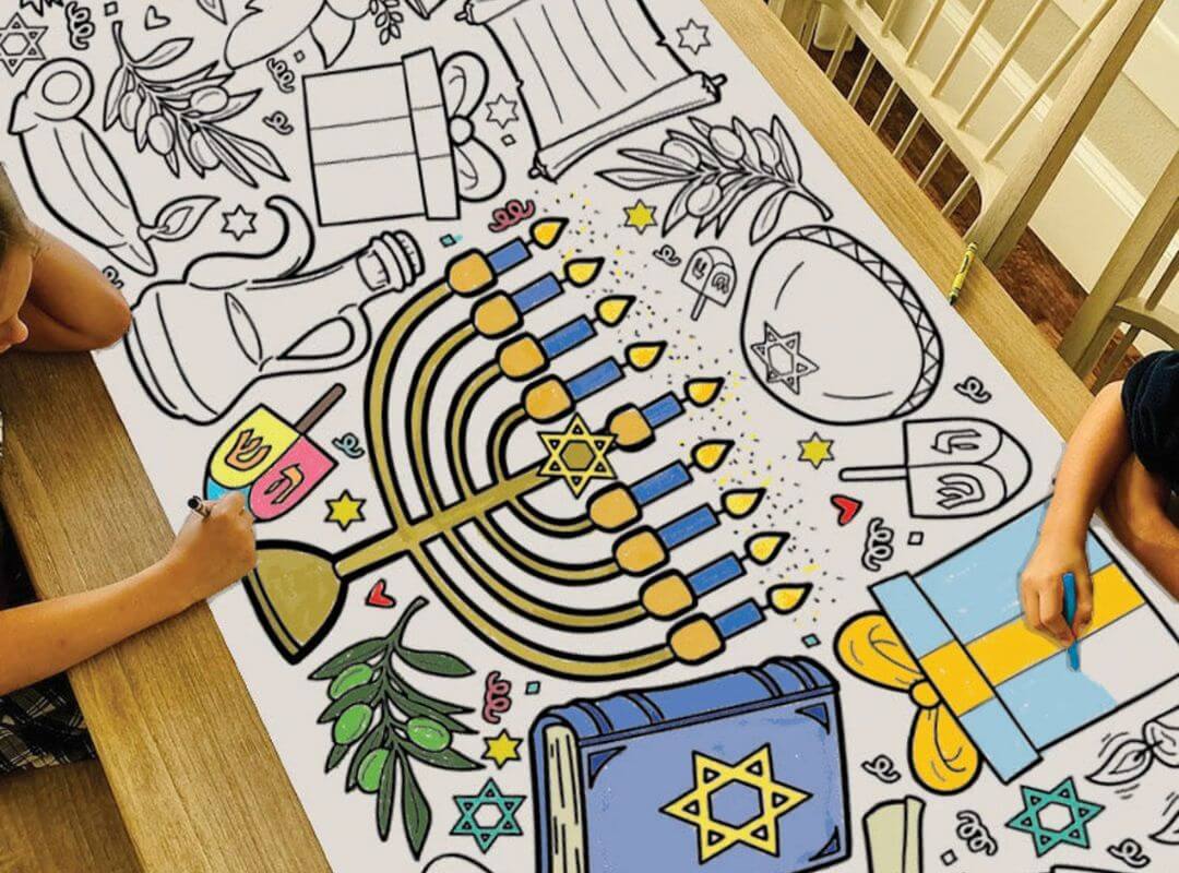 hanukah crafts tablecloth