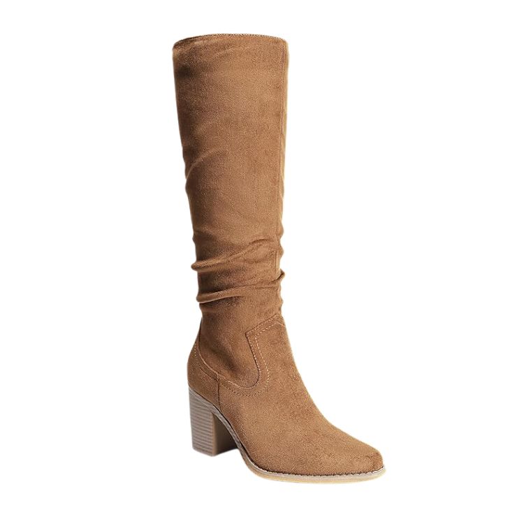 Suede Knee-High Boots