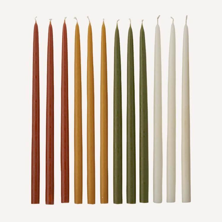 Fall Colored Tiny Taper Candles