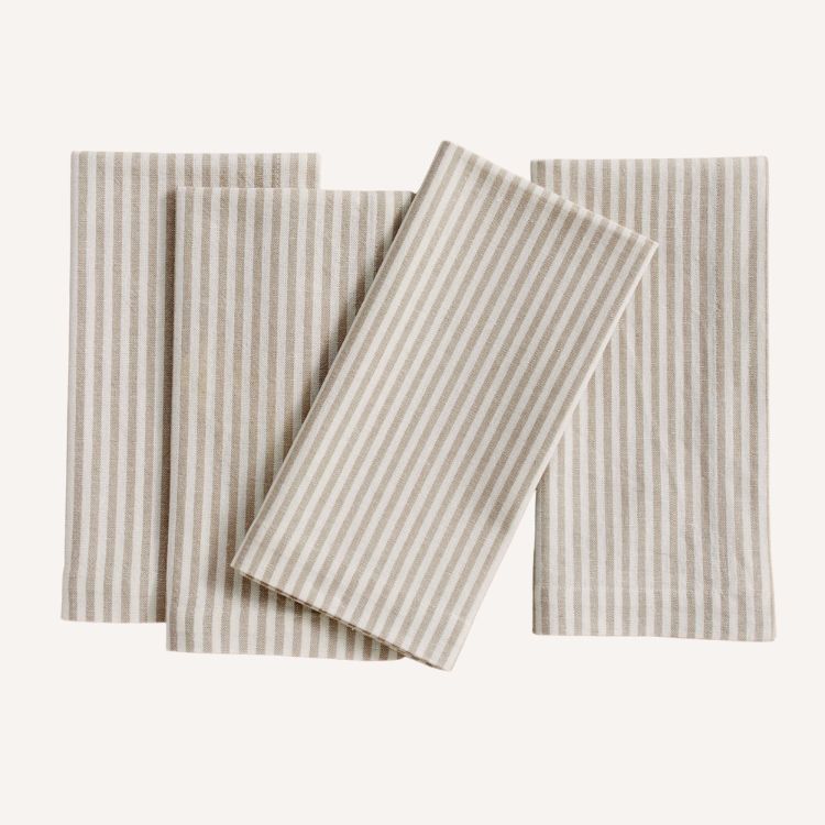 Wheaton Striped Linen/Cotton Napkins