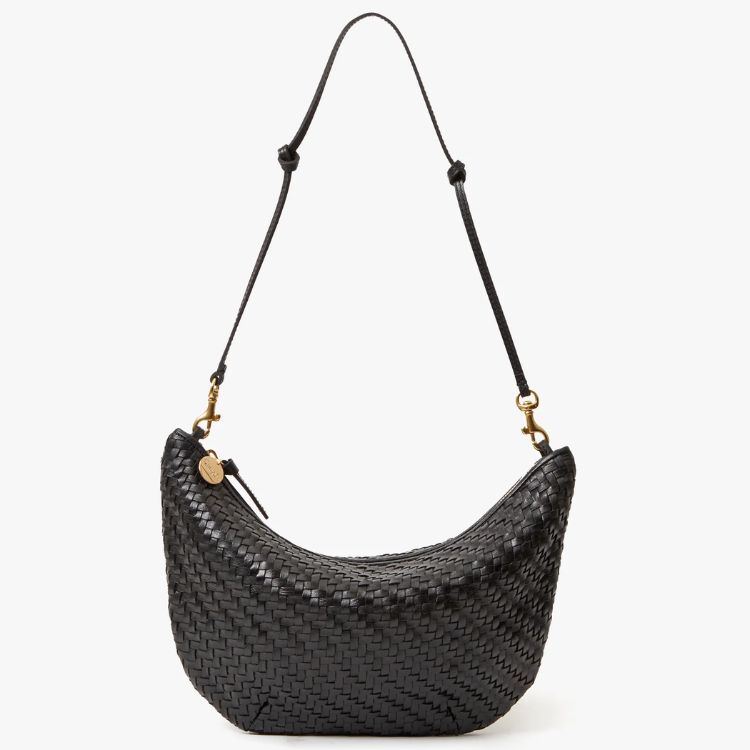 Lune Black Woven Zig Zag Bag