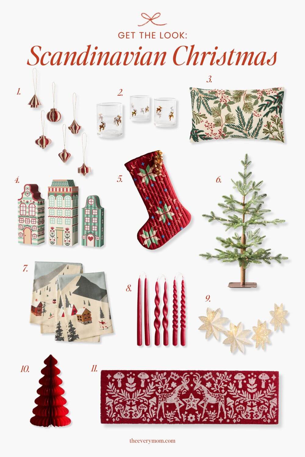 Scandinavian inspired Christmas decor