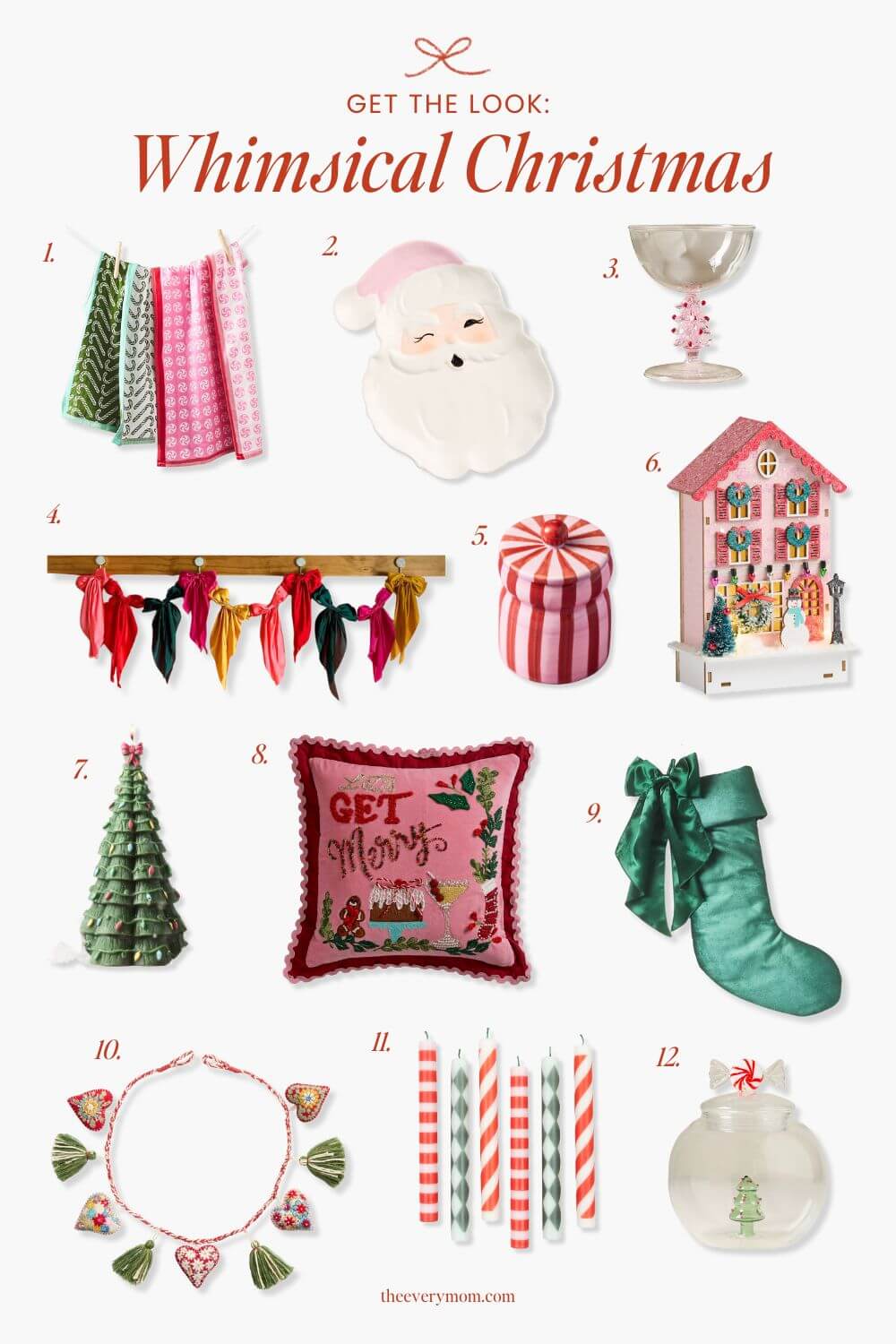 whimsical colorful happy Christmas decor