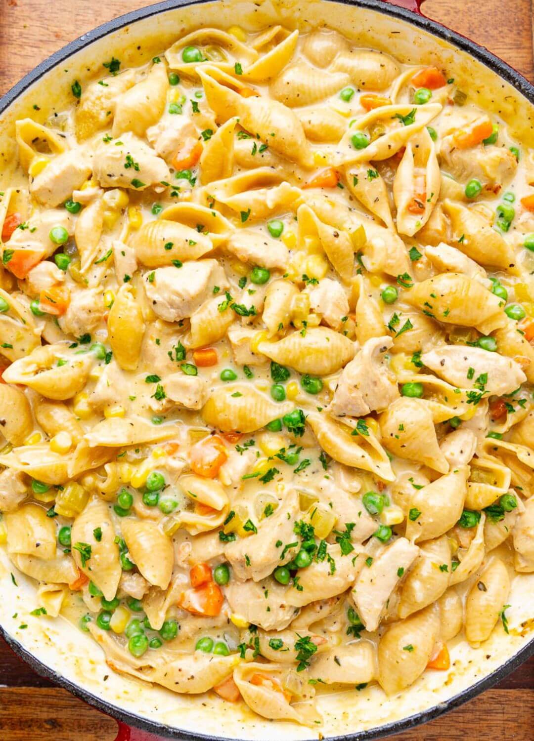chicken pot pie pasta
