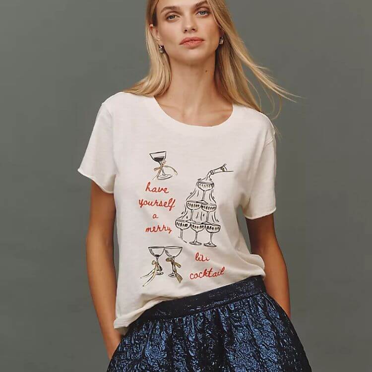Maeve x Daniela Berkhout Merry Cocktail Tee