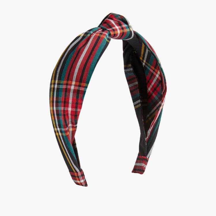 Tartan knot headband