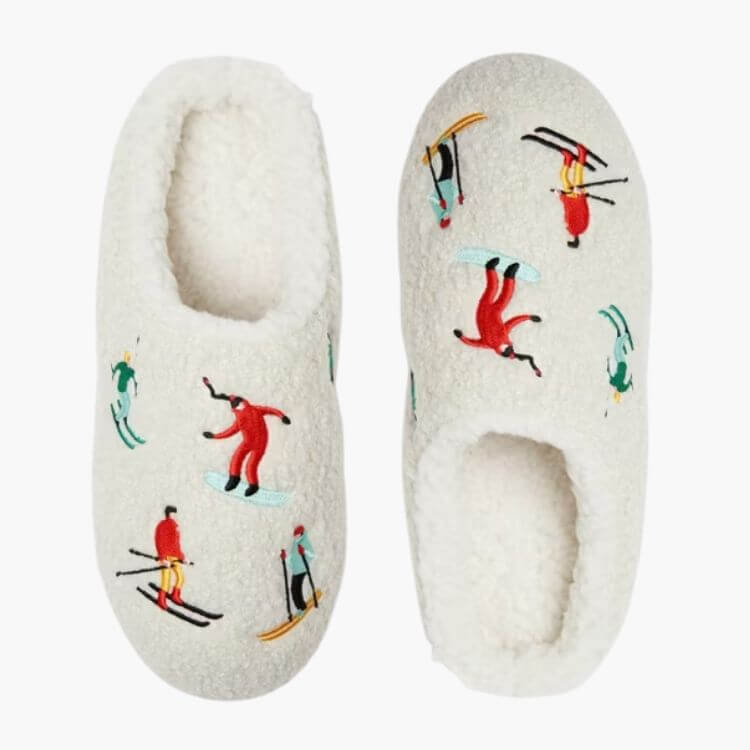 Adult Skier Scuff Slippers - Wondershop™ Ivory