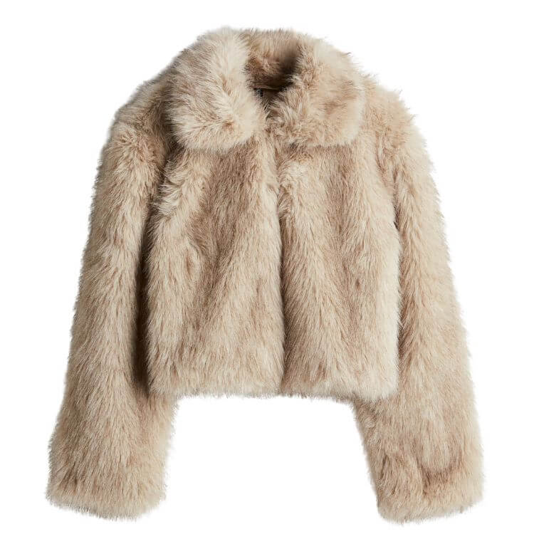 faux fur jacket for the holidays