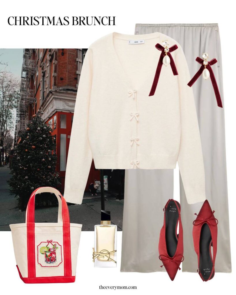 holiday outfit idea for casual Christmas brunch
