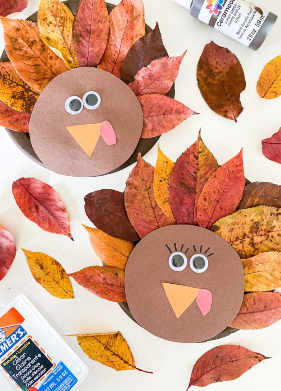leaf turkey thanksgiving craft