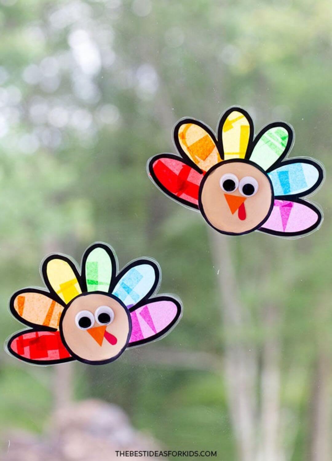 thankgiving craft suncatcher