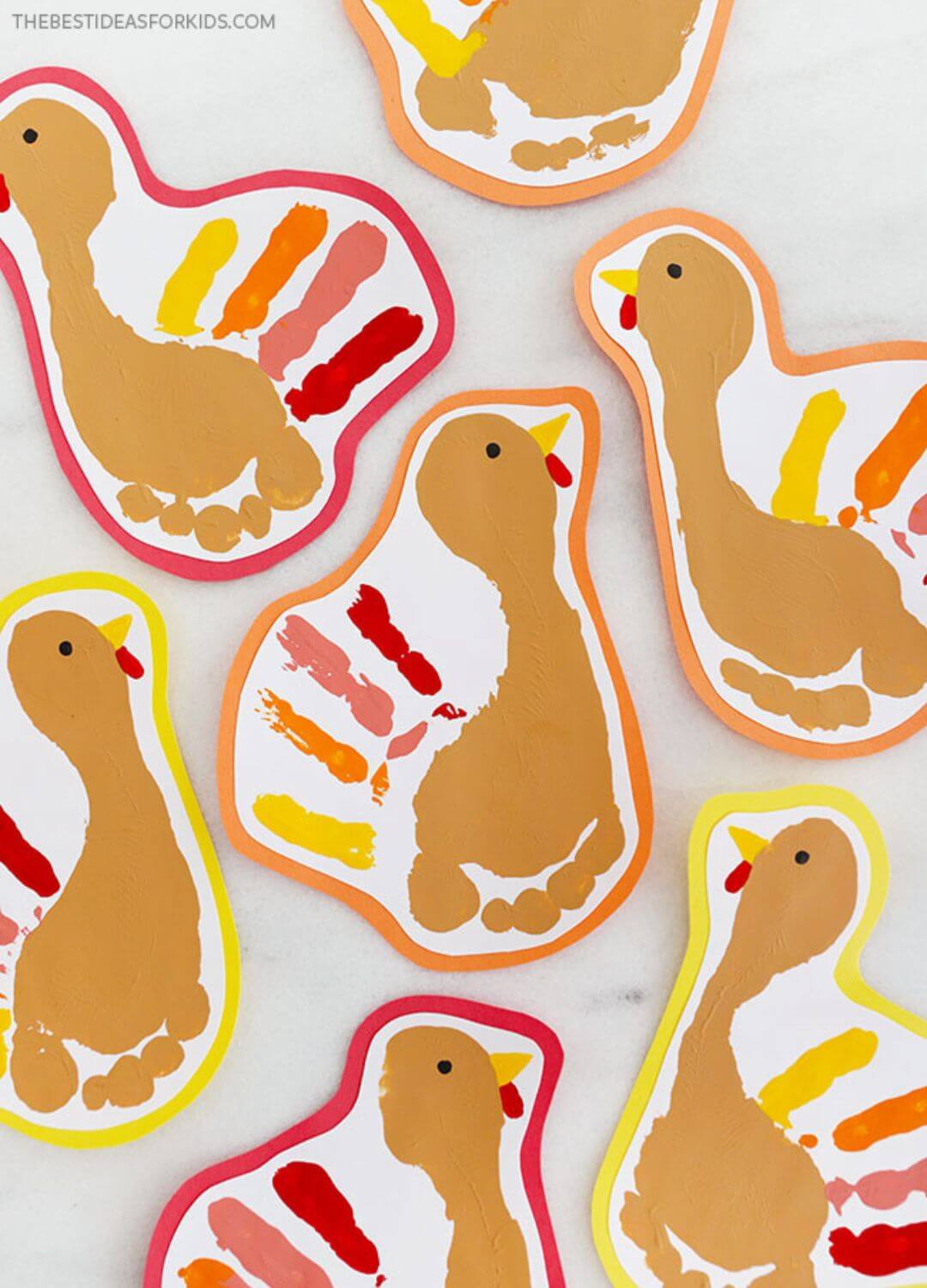 thanksgiving craft footprint turkey