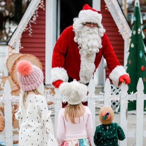 santa and kids