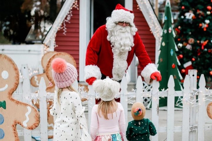 santa and kids