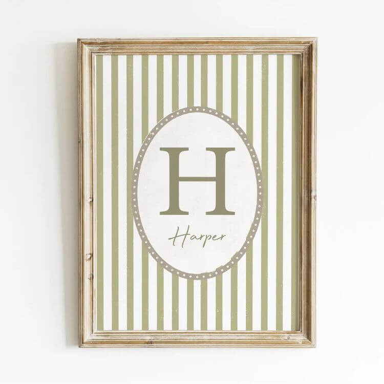 Personalized Vintage Nursery Print