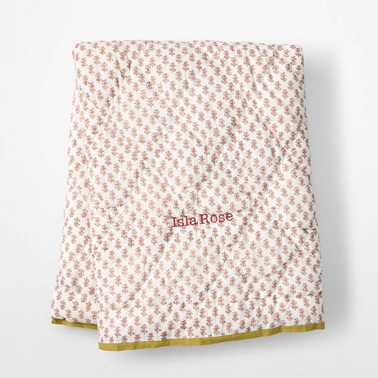 Block Print Quilted Blanket