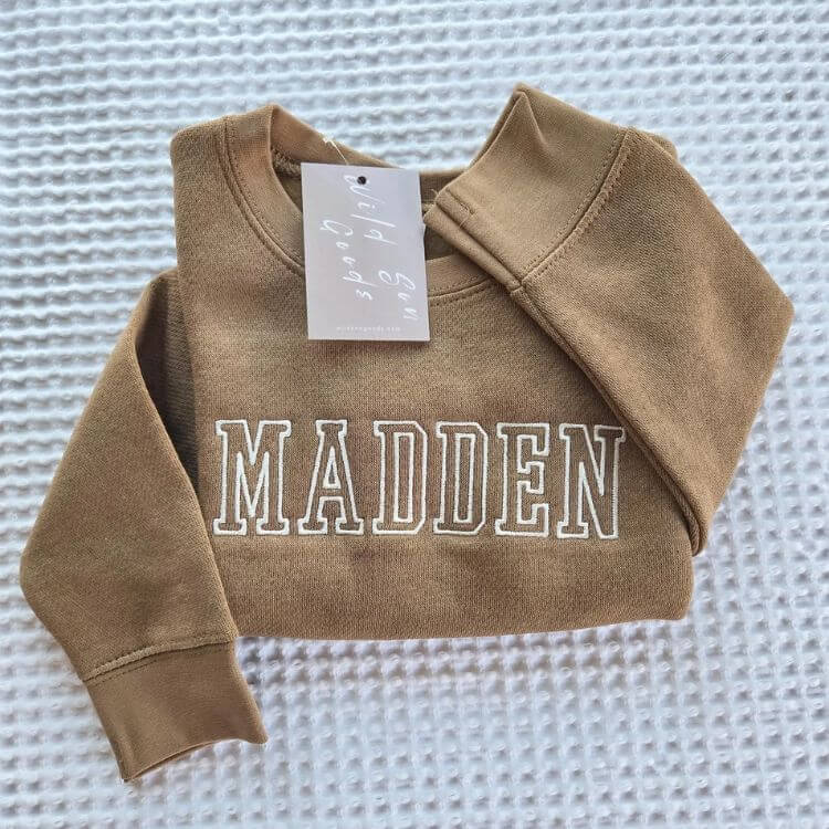 Embroidered Name Sweatshirt