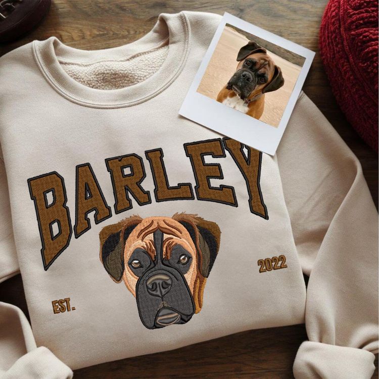 Custom Pet Embroidered Sweatshirt