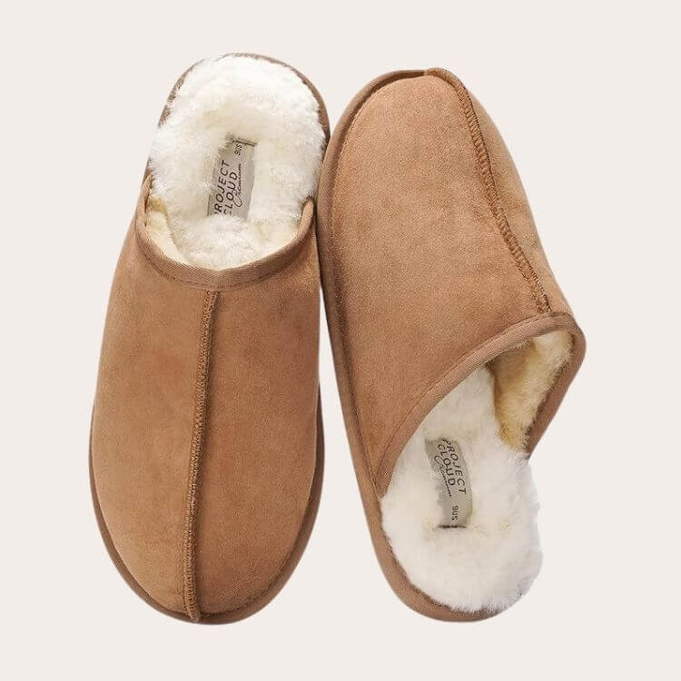 Genuine Leather Memory Foam Slippers