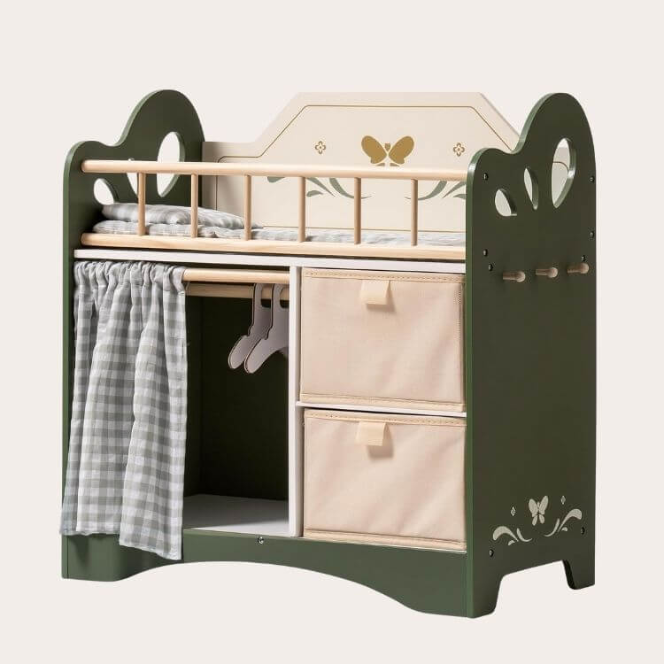 Wooden Baby Doll Crib