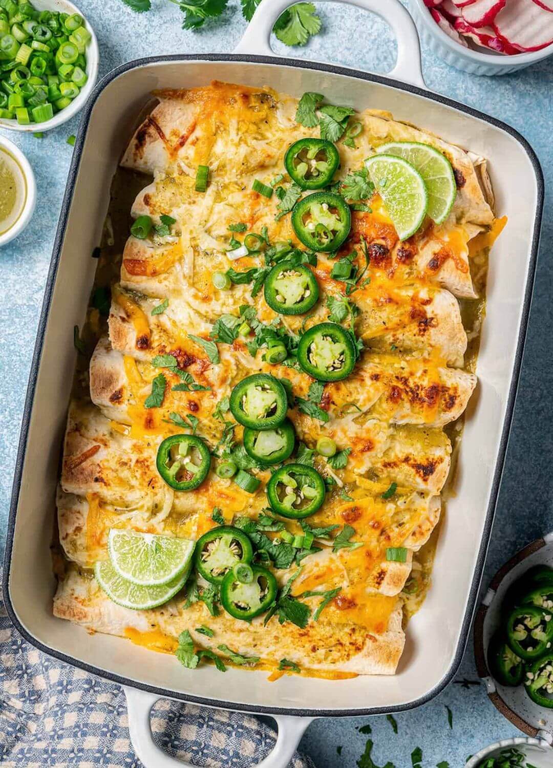 cream cheese chicken enchiladas new years day comfort foods
