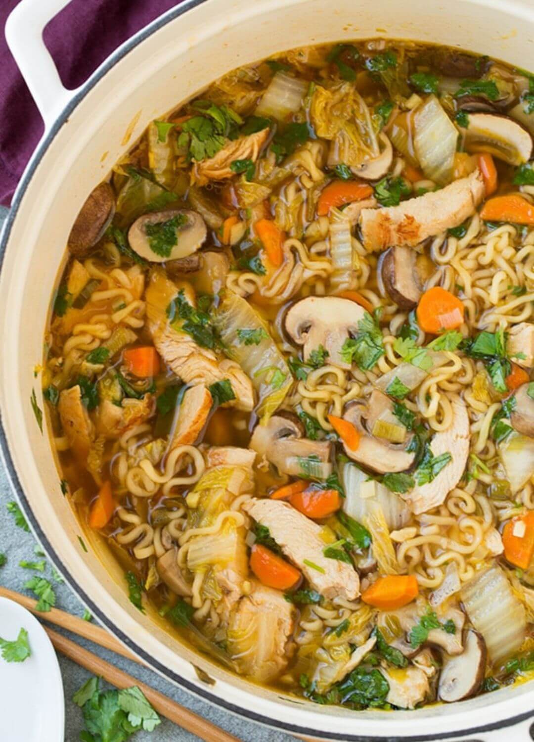 asian chicken noodle soup new years day comfort foods