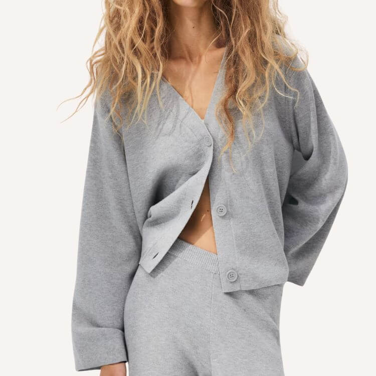 Fine-Knit Cardigan