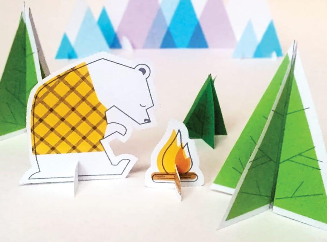 winter forest printables